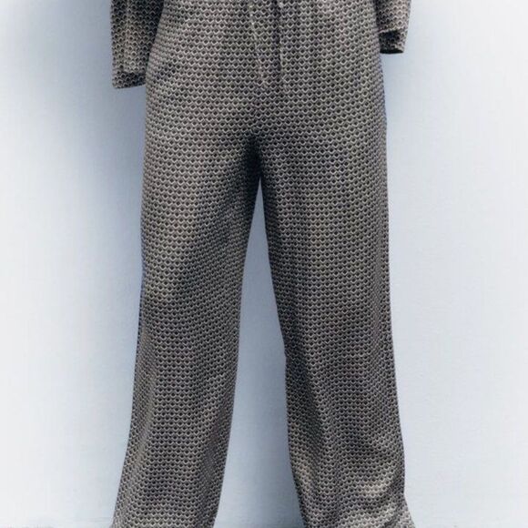 ZARA GEOMETRIC PRINT TROUSER MULTICOLOURED SIZE XS -  | 2298/021/330 - Picture 4 of 6